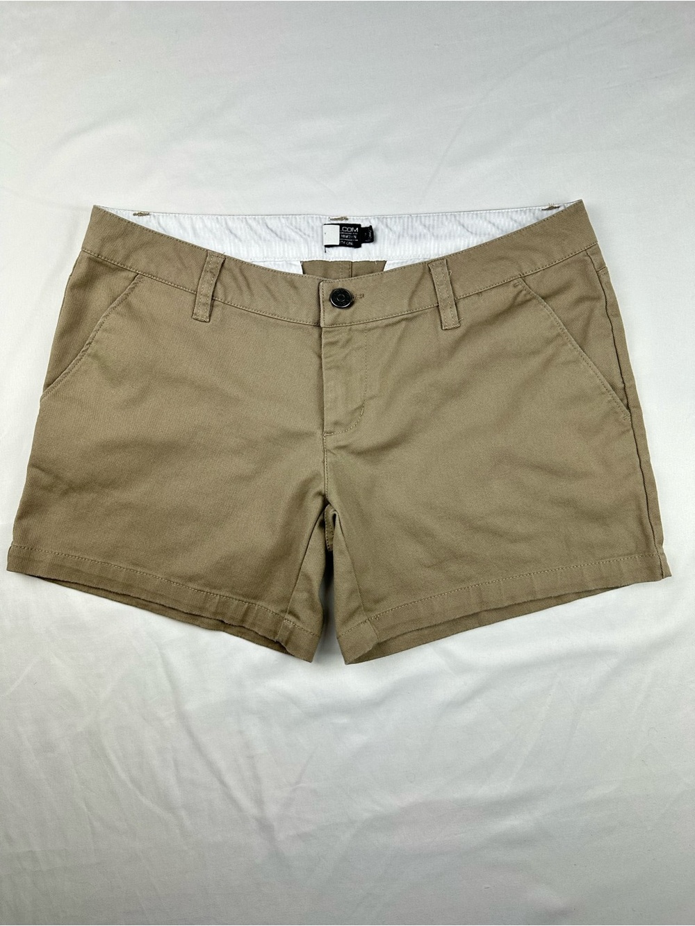 Y2K Low Rise Volcom Khaki Chino Shorts Tan Summer Skater Casual Gorpcore Twill 5